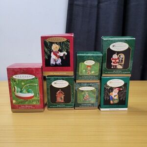 Hallmark Holiday Ornament Bundle Lot of 7 Lazy Afternoon Ready for‎ Santa Jolly